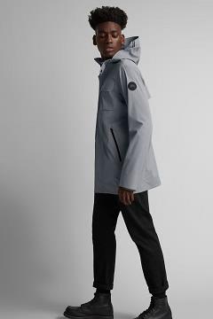 Chamarras Canada Goose Hombre Mexico - Wascana Chubasquero Black Label Grises LD2653190